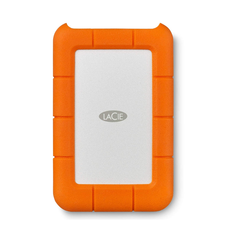 LaCie Rugged Mini 2TB External Hard Drive Portable HDD - USB 3.0/ 2.0 Compatible, Drop Shock Dust Rain Resistant Shuttle Drive, For Mac And PC Computer (LAC9000298), orange Mini HDD