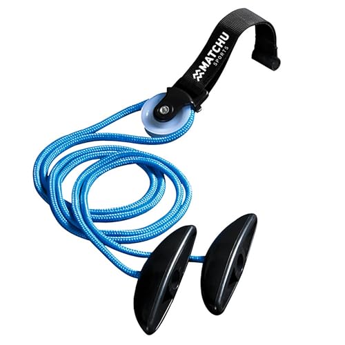 Matchu Shoulder Pulley, Shoulder Pulley, with Pulley, for Mobility and Blood Circulation, Easy to Attache, Shoulder and Arm Training, Blue/Black, 190 cm