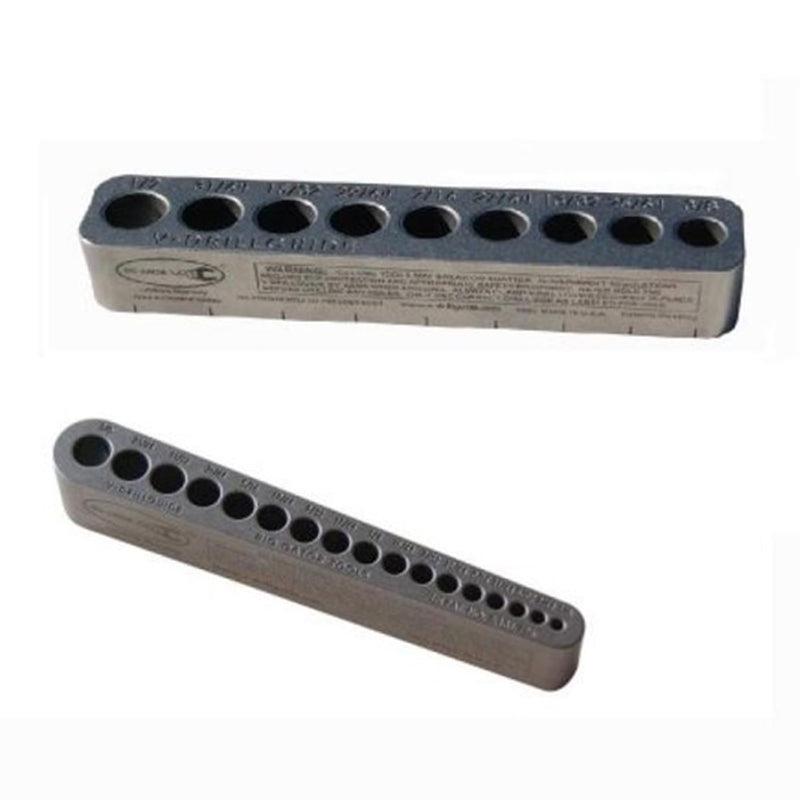 Big Gator Tools V-Drill Guide Standard Hole Sizes 1/8-1/2 Inches - 2 Pack