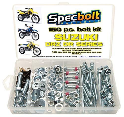 150pc Specbolt Suzuki DRZ DR Four Stroke Bolt Kit - OEM Spec Fastener Set for Maintenance & Restoration of DRZ400 & DRZ400SM