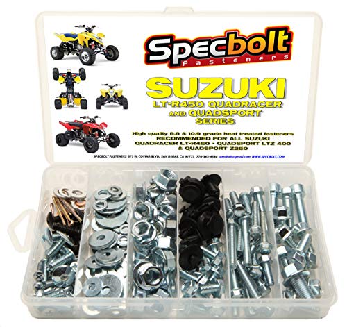150pc Specbolt Suzuki LT-R450 LTZ400 Z250 ATV Bolt Kit for Maintenance & Restoration OEM Spec Fasteners LT450R LTR450 Z400 ATV LTZ250