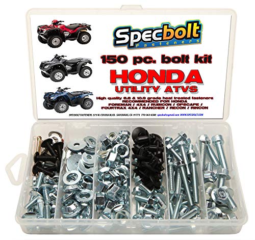 150pc Specbolt Fasteners Brand 150pc Bolt Kit for Maintenance & Restoration. Fits: Honda Utility ATV & 4x4 Quad