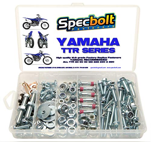 150pc Specbolt Bolt Kit Fits: Yamaha TTR Bolt Kit for Maintenance Restoration OE Type Spec Fasteners TTR50 TTR80 TTR90 TTR110 TTR125 TTR225 TTR250 TTR600 50 80 90 110 125 225 250 600 XT PW