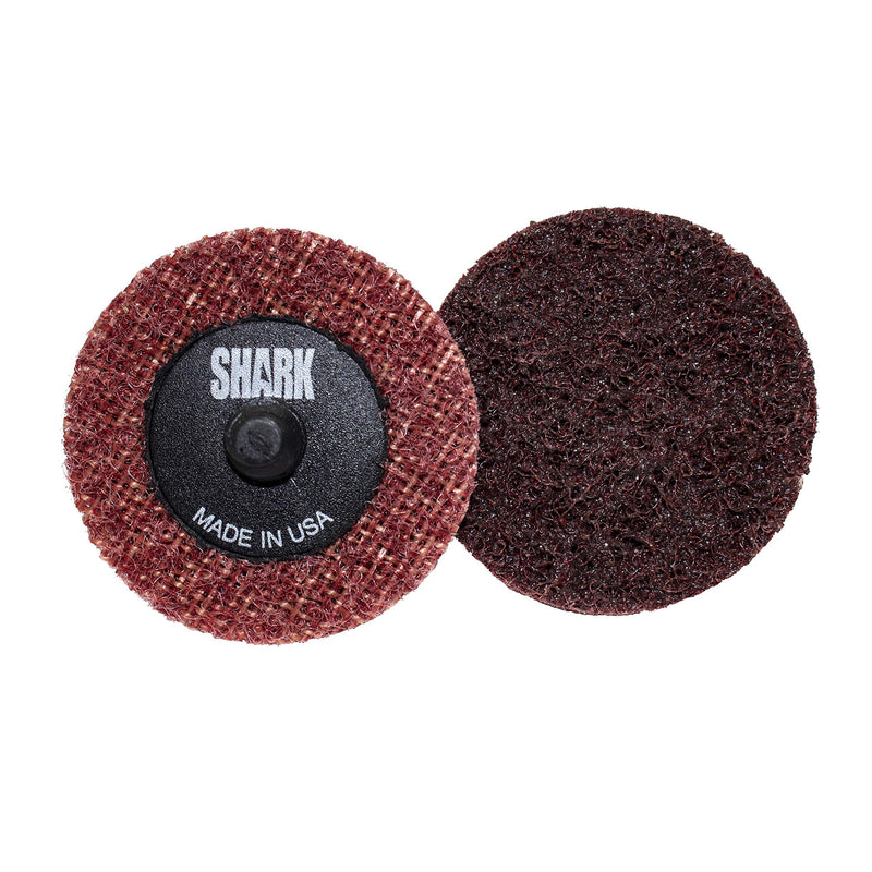 Shark Industries PN-13018 25-Pack Burgundy/Medium Quick Change Surface Conditioning Discs, 2” Diameter – Medium Grit for Sanding, Finishing, Rust Removal & More on All Metals (25 Discs)