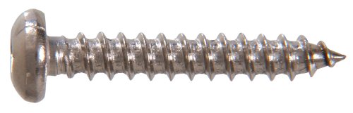 The Hillman Group 70920 12 X 1-1/4-Inch Stainless Steel Pan Head Square Drive Sheet Metal Screw, 100-Pack
