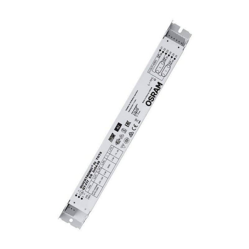 Osram EVG 5/8 QT-Fit T5 / T8 Ballast 2 x 54 - 58 Watt Multi-Watt Fluorescent Light Strip