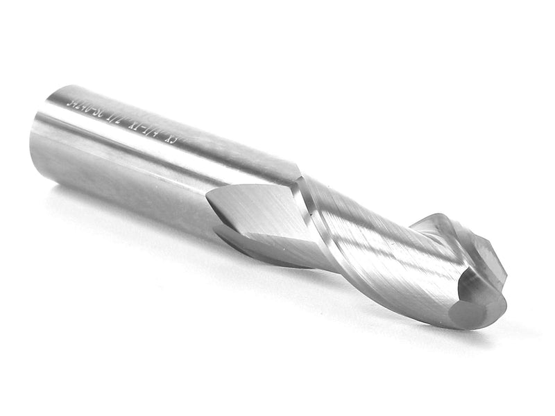 YONICO Carbide Ball Nose End Mill CNC Router Bits 2 Flute Spiral 1/2-Inch Dia. 1/2-Inch Shank 34240-SC 1/2" Diameter - 1-1/4" Length