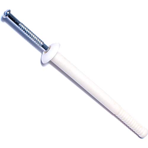 Hard-to-Find Fastener 014973285470 Nylon Mushroom Nail Drive Anchors, 1/4 x 3, Piece-100