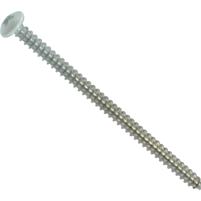 Hard-to-Find Fastener White Phillips Pan Sheet Metal Screws #8 x 3"