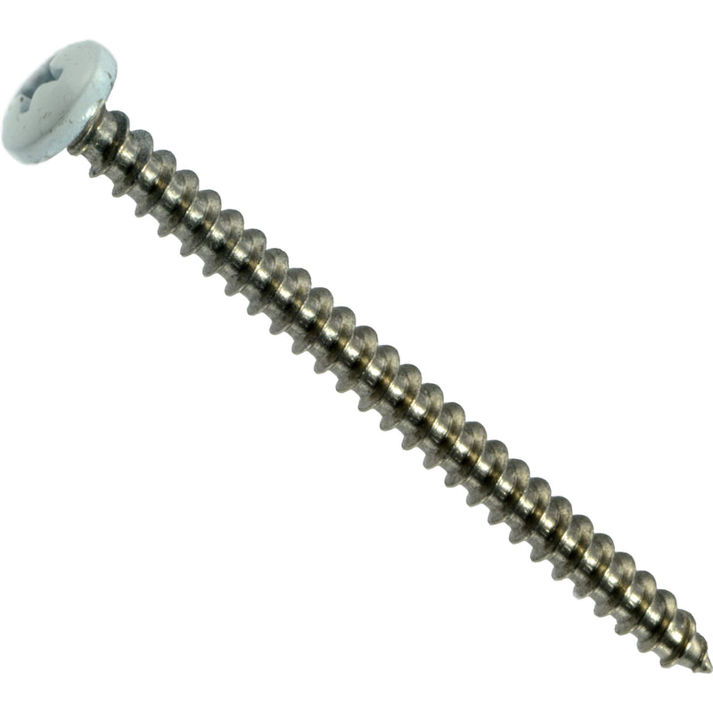 Hard-to-Find Fastener White Phillips Pan Sheet Metal Screws, #10 x 2-1/2" #10 x 2-1/2"