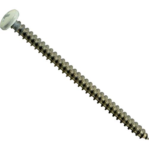 Hard-to-Find Fastener White Phillips Pan Sheet Metal Screws #10 x 3" #10 x 3"