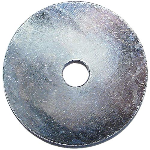 Hard-to-Find Fastener Zinc Fender Washers, Durable Zinc Plated Steel Flat Hardware for DIY, Construction, Home Improvement, 5/16 x 2, Pack of 100