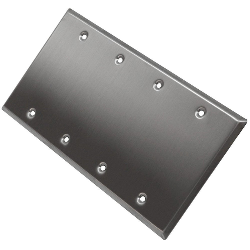 Seismic Audio SA-PLATE14 Stainless Steel Blank Gang Wall Plate