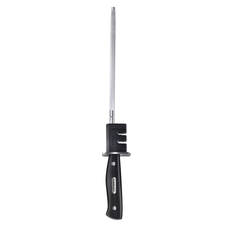 Cuisinart C77TR-9SHP Triple Rivet Collection Steel Knife Sharpener, 9-Inch, Black Steel and Knife Sharpener