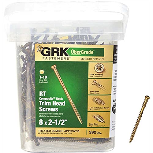 8 in. x 2-1/2 in. RT Composite Trim Head Screw (390-Pack)