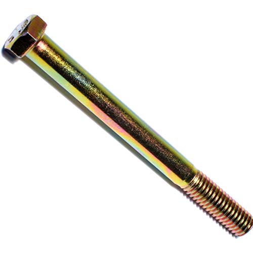 Hard-To-Find Fastener Grade 8 Hex Cap Coarse Large Bolts, Bulk Pack, Steel Hex Bolts for Construction, Home Improvement, 3/8-16 x 4, Pack of 25