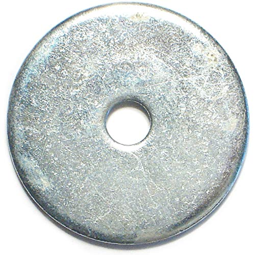 Hard-To-Find Fastener Zinc Fender Washers, Durable Zinc Plated Steel Flat Hardware for DIY, Construction, Home Improvement, 3/16 x 1-1/4, Pack of 100