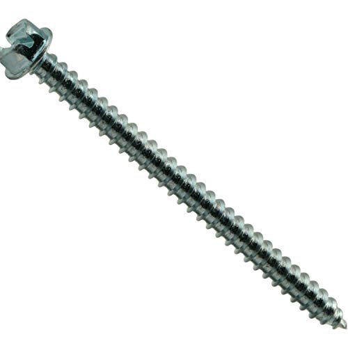 Hard-to-Find Fastener 014973266219 Slotted Hex Washer Sheet Metal Screws, 12 x 3-Inch, 100-Piece