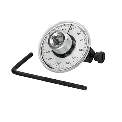 Torque Rotating Gauge Rotary Angle Gauge Rotary Angle Measuring Device 1/2-Inch Socket Spanner Torque Torque Spanner 1 Socket Angle Finder Protractor Measuring Device