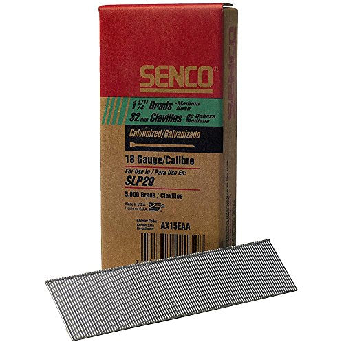 Senco 18 Ga. Smooth Shank Straight Strip Brad Nails 1-1/4 in. L x 0.05 in. Dia. 5000 pk