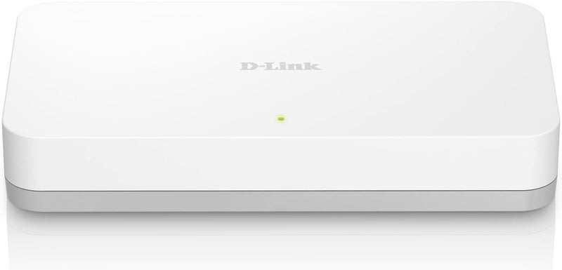 D-Link 8 Port Gigabit Ethernet Unmanaged Network Switch, Plug and Play, Ethernet Splitter, Fanless, Traffic Optimization, Unmanaged (DGS-1008A)
