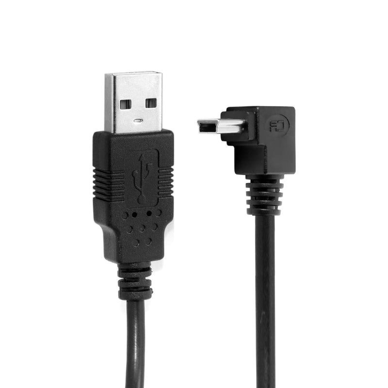 chenyang CY Down Angled 90 Degree Mini USB 2.0 B Type 5Pin Male to USB Male Data Cable 0.5M