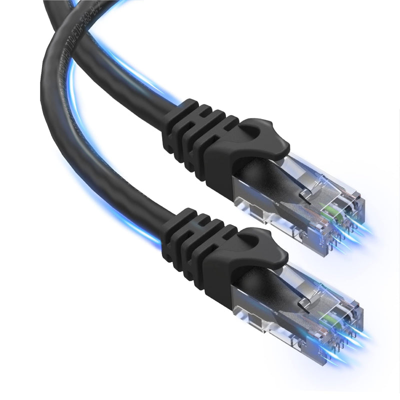 Ultra Clarity Cables Cat6 50 ft Ethernet Cable, RJ45, LAN, utp, Cat 6, Network, Patch, Internet Cable - 50 Feet 50ft Cat 6 Black