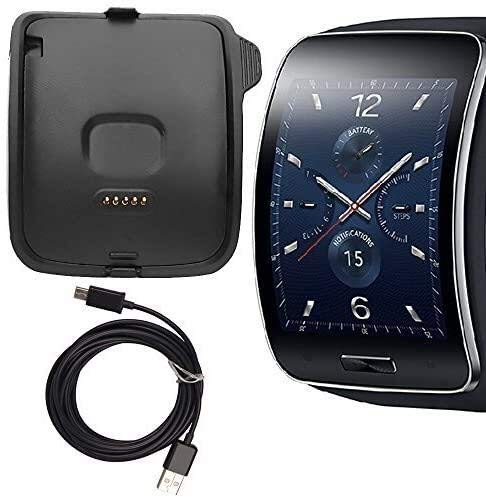 Gear S Charger, Gear S Charging Cradle Dock, SM-R750 AnoKe Replacement Portable Charging Docking Station Cradle Dock + USB Cable Cord for (R750 Dock)