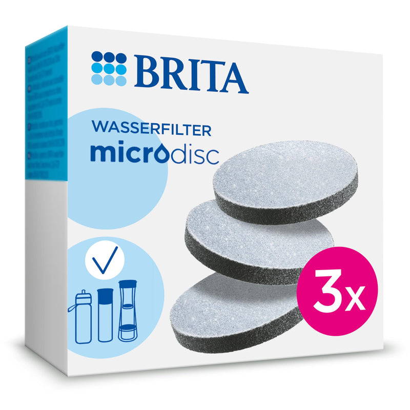 Brita MicroDisc Waterfilter Cartridge, 1 Count (Pack of 3), White Attachments 1 Count (Pack of 1)