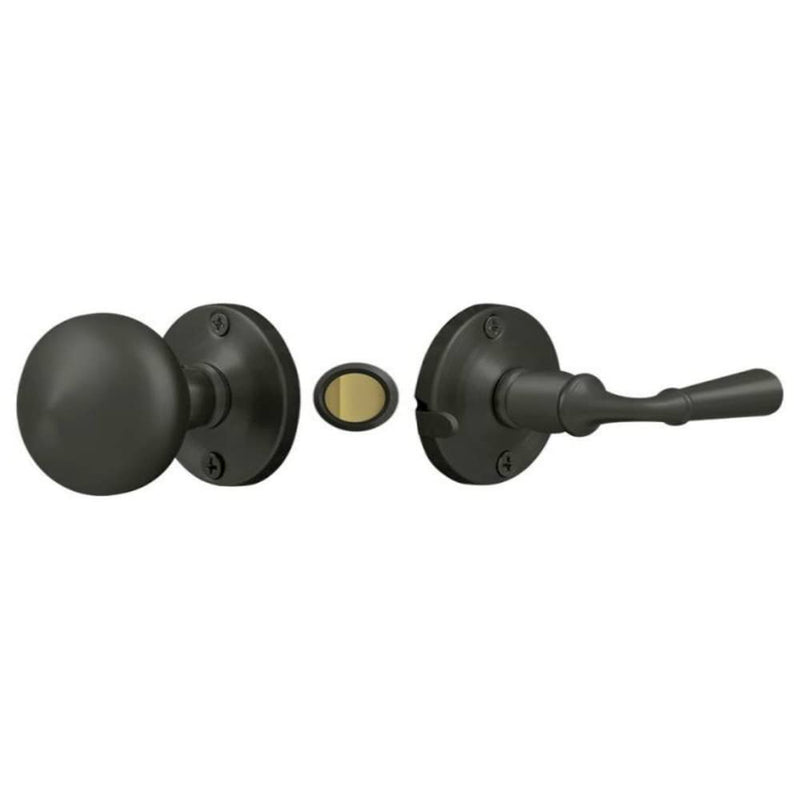 Deltana SDL980U10B Storm Door Latch with A Round Rose 7/8-Inch to 1-3/8-Inch Door Thickness Oil Rubbed Bronze