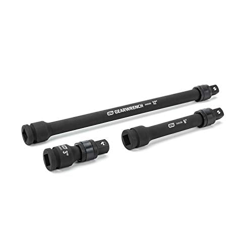 GEARWRENCH 3 Pc. 1/2" Drive Locking Impact Extension Set Includes 3", 6" & 12" - 84951N One Size