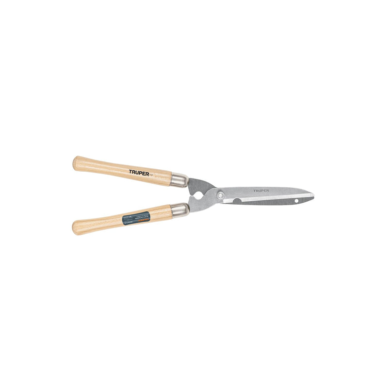 Truper 10-Inch Precision Ground Blade Hedge Shears (Model 31460 / T-17) | Professional Manual Bush Trimmer, Contoured Ash Wood Handles with Shock-Absorbing Bumpers, Landscaping Trimming Scissors