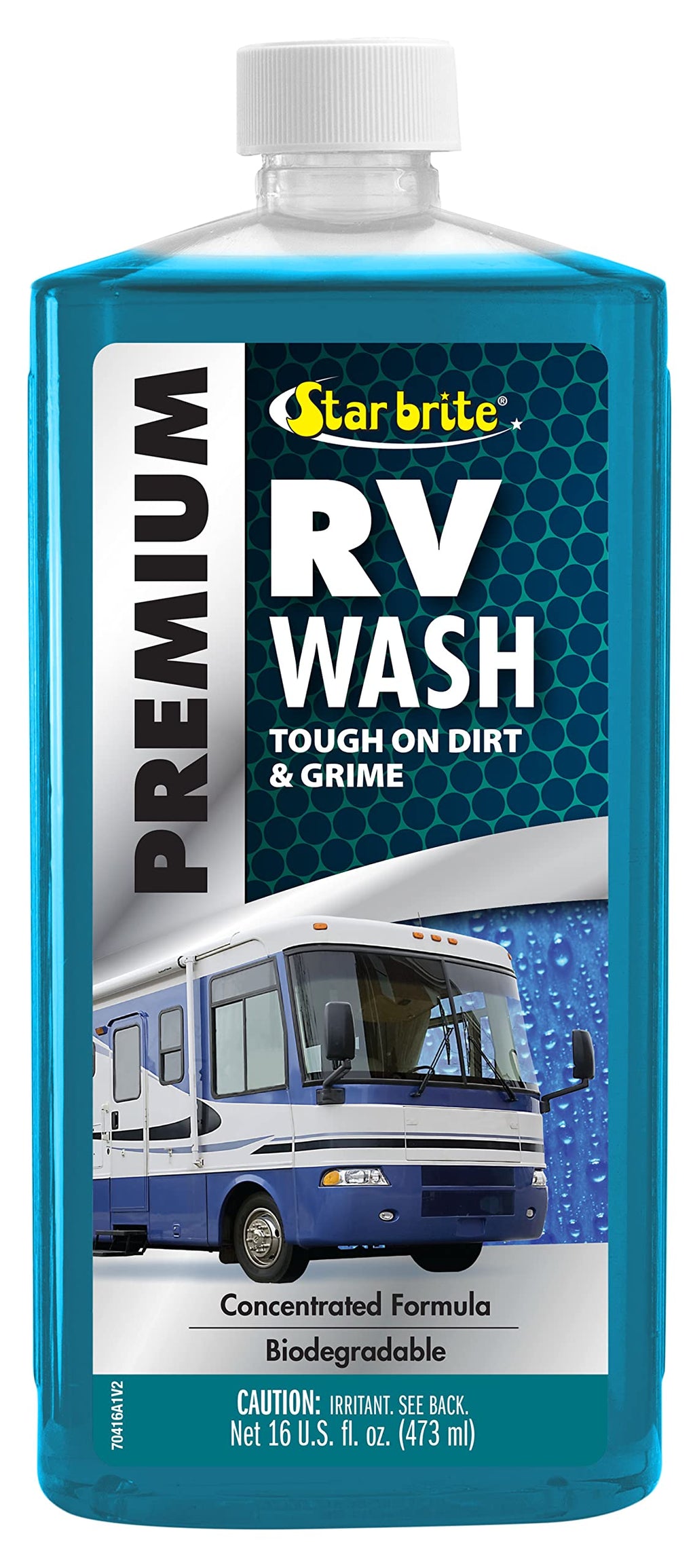 STAR BRITE Premium RV Wash - Ultimate RV Exterior Cleaner for Road Grime & More - Ideal for All Camper Surfaces - 16 OZ (070416P)