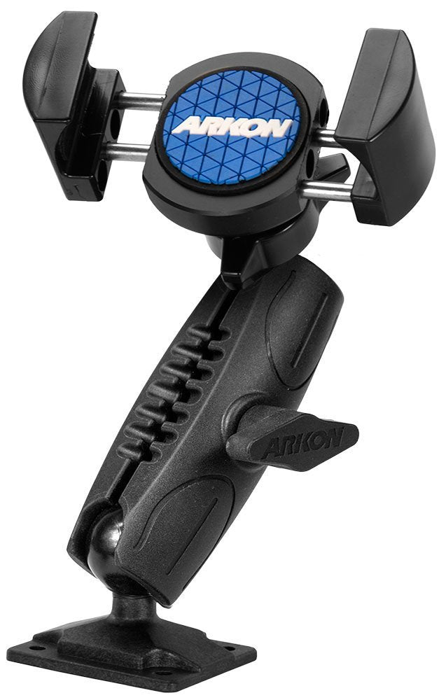 ARKON Mounts RoadVise Phone Holder with Drill Base and Adjustable Arm | Universal Phone Mount | Adjustable Arm | Strong Drill Base | Compatible with iPhone, Galaxy, Note, Pixel, and more