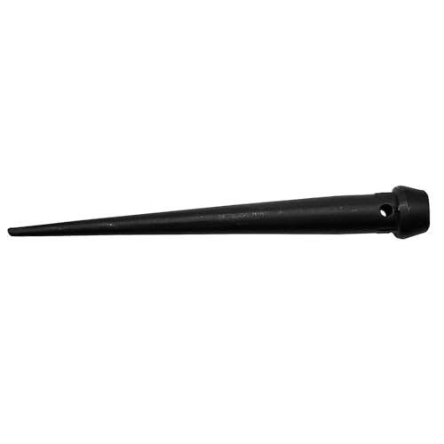 Klein Tools 3255TT Broad-Head Bull Pin, Made in USA, Forged, Heat-Treaded Steel With Black Finish and Tether Hole, 1-1/4-Inch 1-1/4-Inch x 13.75-Inch