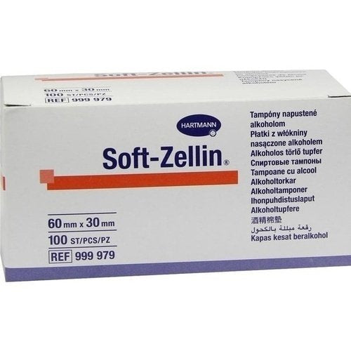 Soft Zellin Alcohol Swabs 30 x 60 mm Pack of 100