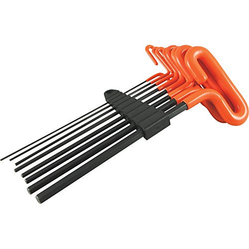 Dynamic Tools 8 Piece 9" Long T-Handle Handle, Metric Hex Key Set, 2mm - 10mm