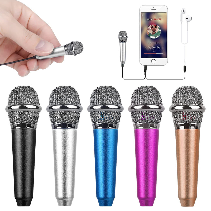 Uniwit Mini Portable Vocal/Instrument Microphone for Mobile Phone Laptop Notebook Apple iPhone Sumsung Android with Holder Clip - Silver