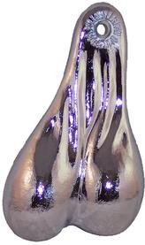 Truck Nuts, Bright Chrome Coated, 8" Tall Series, Made in USA