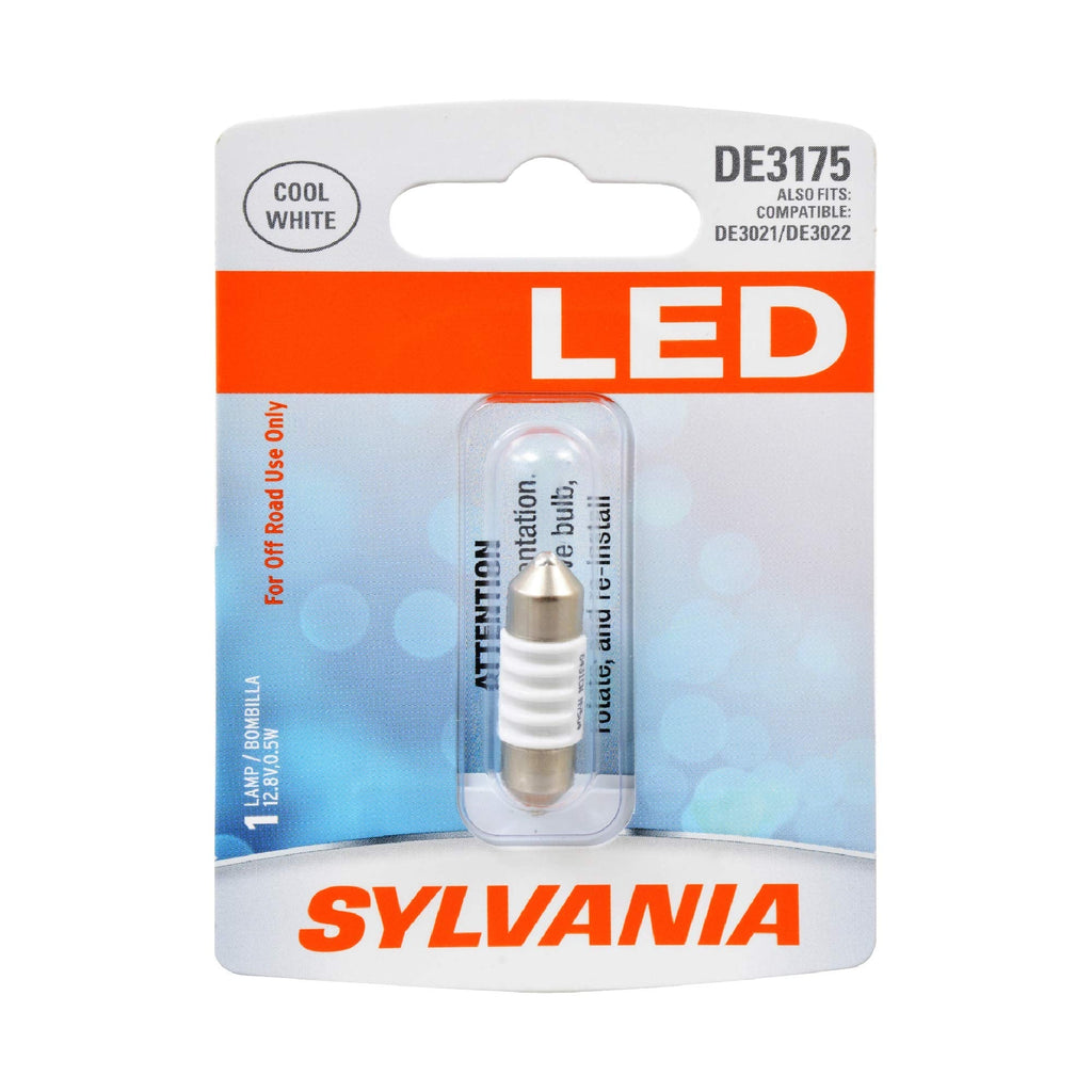 SYLVANIA - DE3175 31mm Festoon LED White Mini Bulb - Bright LED Bulb, Ideal for Interior Lighting - Map, Dome, Cargo and License Plate (Contains 1 Bulb)