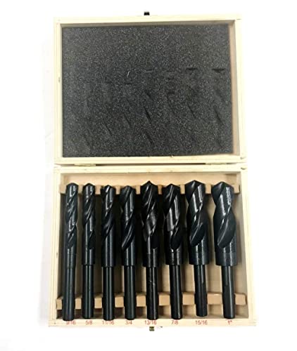HHIP 5000-0010 Silver and Demming Drill Set, 9/16" - 1", 8 Piece 8 Piece Set ( 9/16" - 1")