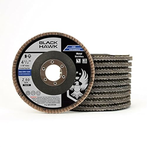 BHA 4.5" x 7/8" T29 Zirconia Flap Discs, 80 Grit - 10 Pack