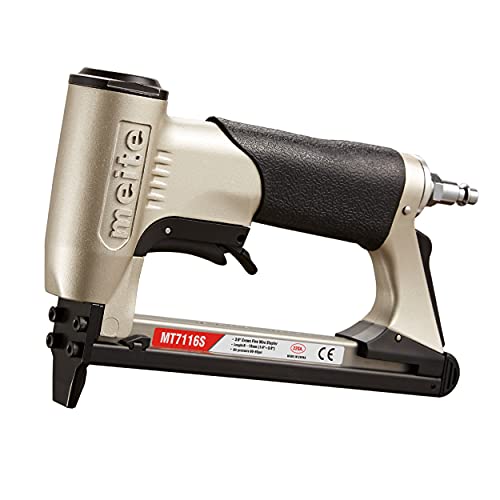 meite MT7116S Pneumatic Upholstery Stapler 22 Gauge 71 Series 3/8" Crown Industrial Fine Wire Stapler with Safety Built-in