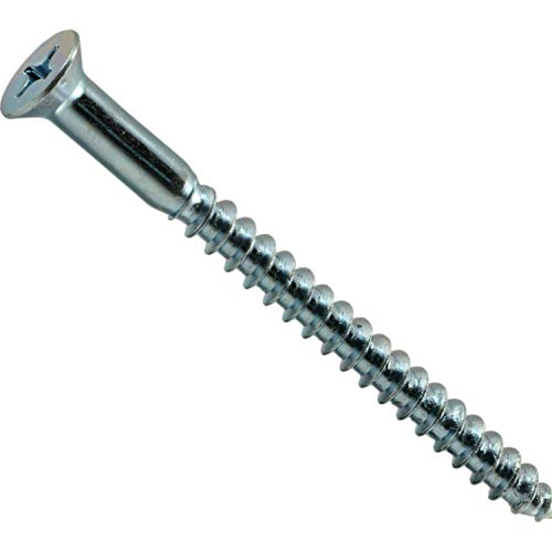 Hard-to-Find Fastener 014973474119 Phillips Flat Wood Screws, 16 x 3-1/2, Piece-50