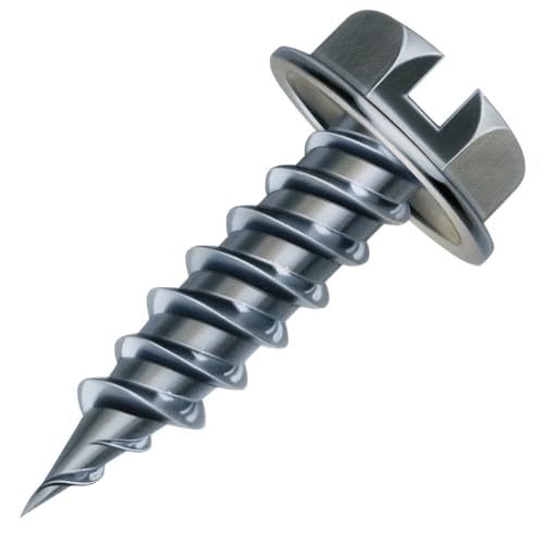 Malco HW6X3/8ZT Zip-In Screws Hex Washer Slotted Head