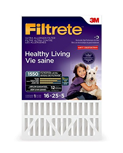 Healthy Living Ultra Allergen Deep Pleat Furnace Filter - 5" x 25" x 16" (Slim Fit)