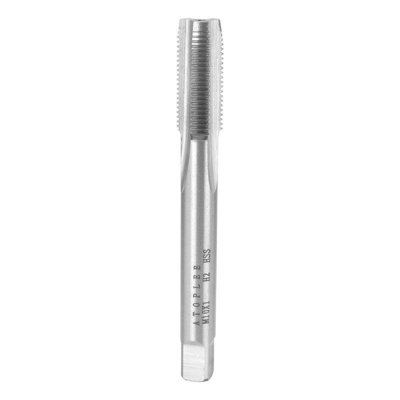 ATOPLEE Metric HSS Thread Tap M10 Right Hand Thread Drill Bits (M10x1.0) M10x1.0 silver