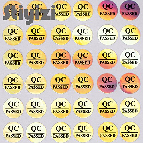 [Australia - AusPower] - 1000pcs/lot Round 10mm QC Sticker Lable Sticker adhensive QC Passed Laser Hologram Stickers 