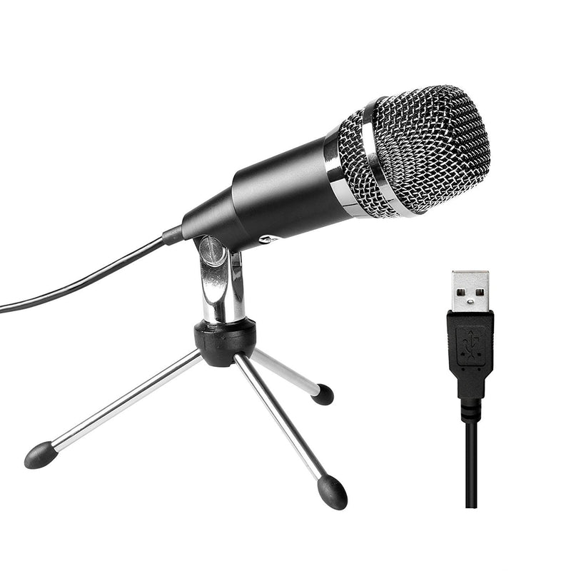 FIFINE USB Microphone, Plug and Play Home Studio USB Condenser Microphone for Skype, Recordings for YouTube, Google Voice Search, Games, for Windows and Mac-K668