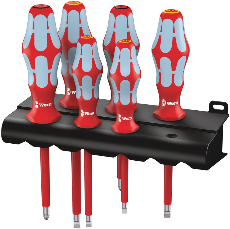 Wera 05022745001 3165 i/6 Screwdriver set, stainless and rack, 6 pieces